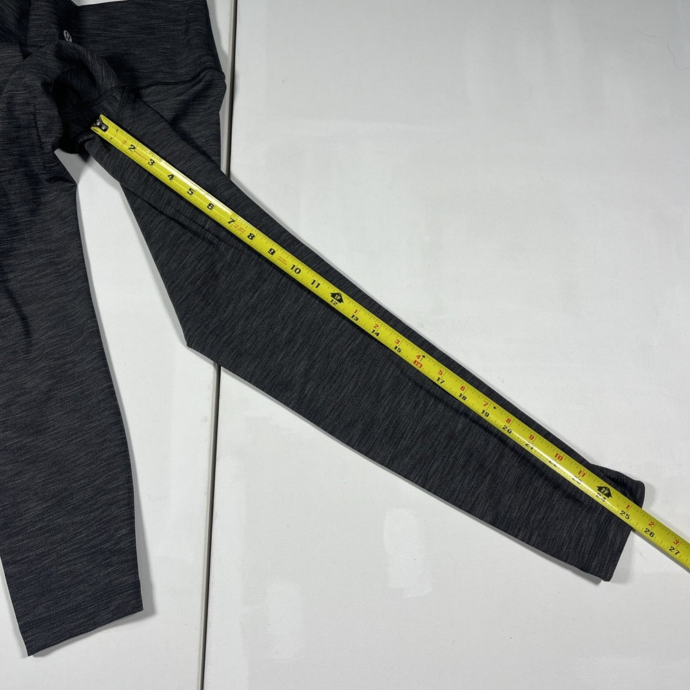 LULULEMON Leggings Heathered Gray Wunder Under High-Rise 25" Luxtreme Size 4 - Picture 7 of 13